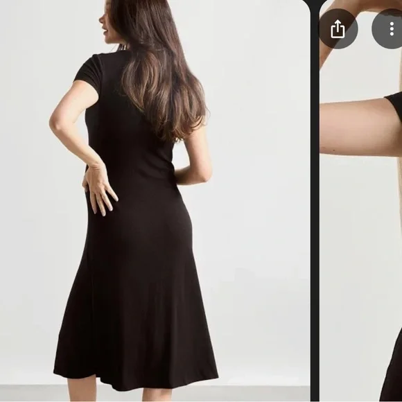 Hatch The Softest Rib Nursing Midi Dress sz 1 - Picture 3 of 9